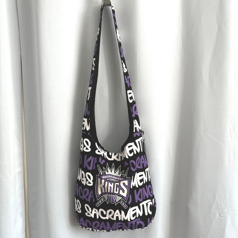 Robin Ruth Sacramento Kings Tote Bag Graffiti NBA Hobo Purple Black Rare Purse